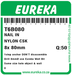 T6B080 - Nylon Countersunk -T6B080_Label_T
